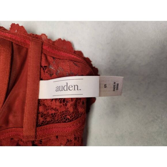 Auden Size S Red Unlined Lace Bandeau Bralette Bra - Picture 3 of 4